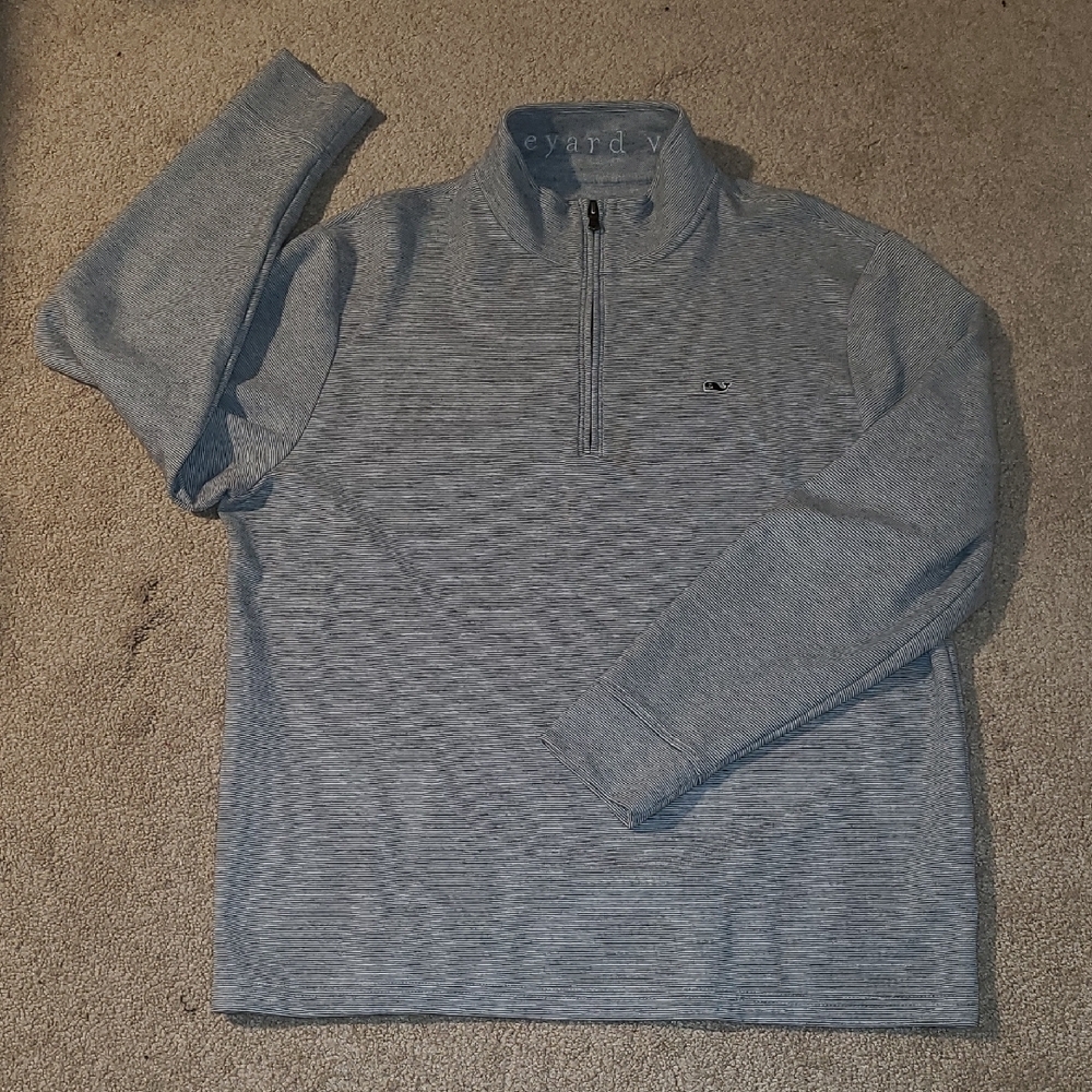 Men's Gray Quarter-Zip Sweater